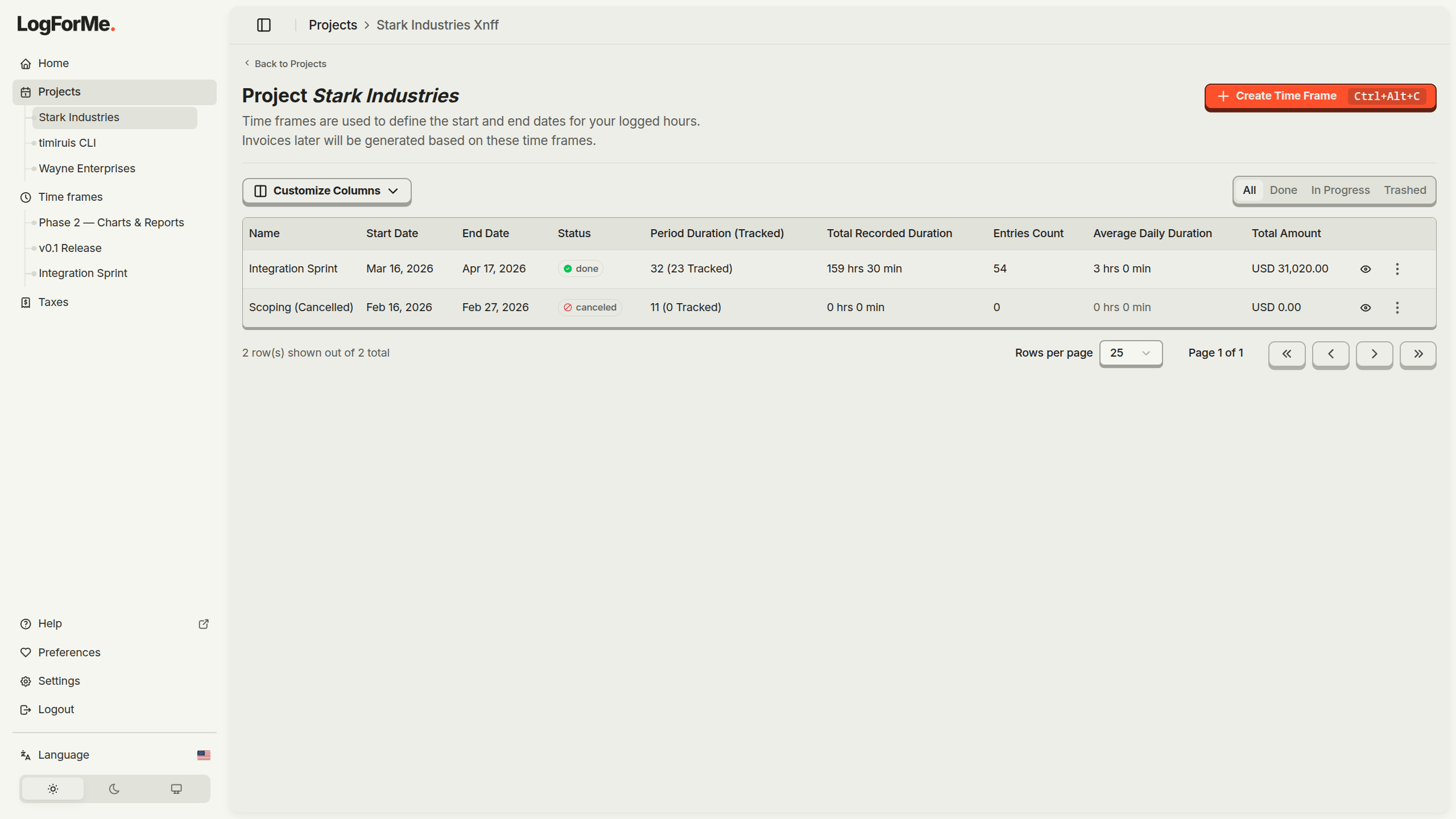 LogForMe app screenshot 3